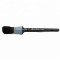 Black Boar Bristle Car Detailing Cleaning round  Paint Brush